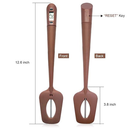Efeng Candy Spatula with Thermometer Built in and Pot Clip – Fast Instant Read Digital Spatula Thermometer for Candy Making,Chocolate,jams,syrups with BPA Free Silicon Spatula