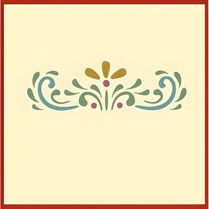 Rosemaling Patterns 24, 26, 27, 29 and 30 Stencils - Set of 5 Motifs - 4" x 1.5" each - Rose-painting - Scandinavian decorative folk painting - Mylar plastic stencil - The Artful Stencil