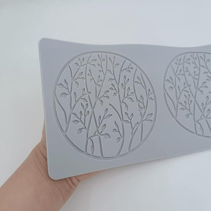 Silicone Lace Mold, Wedding Cake Lace Mat, Coral Cake Decorating Mold Flower Fondant Impression Mats for Edible Lace Fondant Mold, Sugar-Lace Cupcake Mat Tools (C_10.6x5.44x0.12inch)