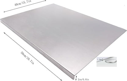 Stainless Steel Cutting Boards for The Kitchen, Suitable for Meat, Fruits, Vegetables, Bread, and Baking Large-sized Cutting Boards (50 x 40cm/19.7 x 15.7 in)
