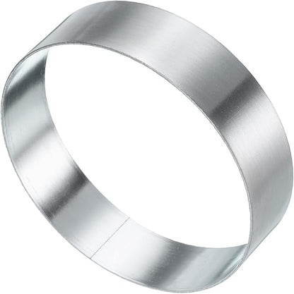 HARFINGTON Round Cake Ring 2.76 x 1 Inch Seamless Stainless Steel Pastry Mousse Dessert Ring Mirror Coating for Baking Cooking English Muffins Crumpet Making Tool