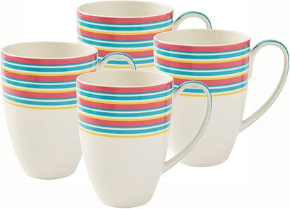 Spode Kit Kemp Mug | 17oz Calypso Stripe Coffee & Tea Mug | Made from Porcelain | Dishwasher and Microwave Safe | Vibrant Dinnerware Ideal for Summer