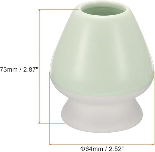 HARFINGTON Ceramic Chasen Stand 73mm Matcha Whisk Holder Teas Set Whisks Stand Traditional Matcha Tea Chasen Holder Tea Set Accessories for Tea Tasting, Green White