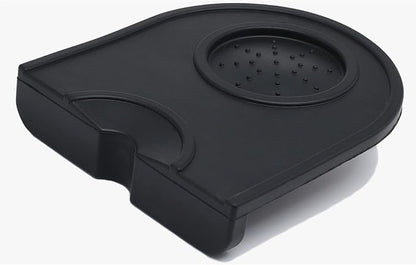 Coffee Knock Box Shock-Absorbent Durable Barista Style Knock Box With Removable Knock Bar and Non-Slip Base Gift Silicone Tamping Pad for Barista Tool Home Kitchen Bar Coffee Shop (Coffee Tamper Mat)