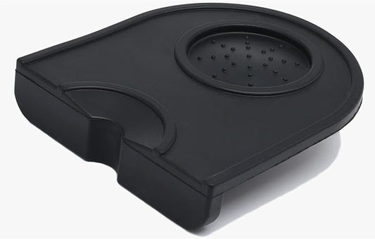 Coffee Knock Box Shock-Absorbent Durable Barista Style Knock Box With Removable Knock Bar and Non-Slip Base Gift Silicone Tamping Pad for Barista Tool Home Kitchen Bar Coffee Shop (Coffee Tamper Mat)