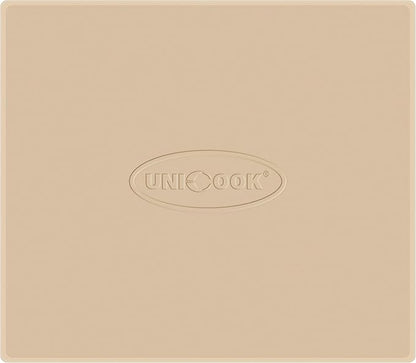 Unicook Pizza Stone for Oven and BBQ Grill, 12 x 11 Inch Rectangular Oven Grill Pizza Stone, Cordierite Baking Pan for Crispy Crusts, Thermal Shock Resistant, Including Dough Scraper