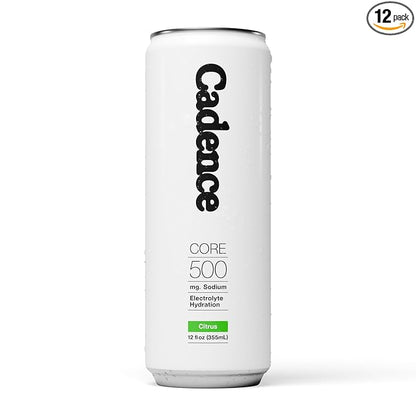 Cadence Electrolyte Drink - Citrus Flavor, 355ml x 12 | Science-Backed Hydration | Zero Sugar, Zero Caffeine | Vegan, Keto & Paleo Friendly | Sodium, Potassium & Magnesium for Performance & Recovery
