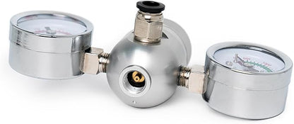 Pressure Regulator Valve for 0.95L/580g Whipped Cream Charger Tank with Hose Line & Adapter - Adjustable N2O Gas Regulator for Cream Dispenser, Cake, Cocktails