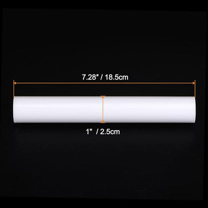 HARFINGTON Acrylic Clay Roller 7.28 Inch x 1 Inch Solid Non-Stick Plastic Round Tube Roller Polymer Clay Rod Fondant Rolling Pin for Shaping, Sculpting, Modeling DIY Crafts, White
