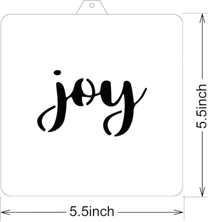 Cookie Cutter and Stencil Set Bundle cookie stencil and cutter kit Joy Hand Lettering Plaque - Cookie Cutter and stencil (Joy)