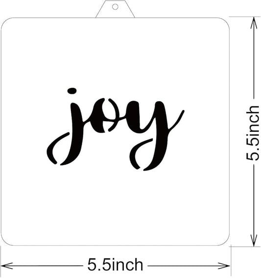 Cookie Cutter and Stencil Set Bundle cookie stencil and cutter kit Joy Hand Lettering Plaque - Cookie Cutter and stencil (Joy)