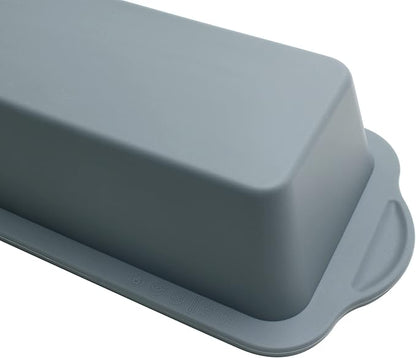 To encounter 9 Inch Silicone Bread and Loaf Pan, 2 Pack Food Grade Nonstick Silicone Molds for Baking Banana Bread, Meat Loaf, Pound Cake, with Metal Reinforced Frame More Strength