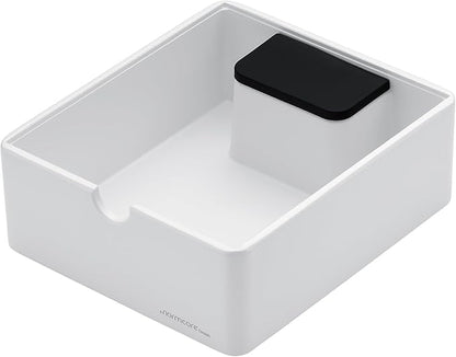 Normcore Compact Knock Box, Metal Espresso Knock Box, Heavy-Duty Knockbox, Anodized Aluminum, Espresso Accessories for Coffee Grounds, White
