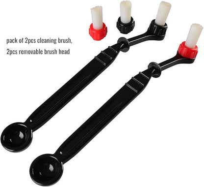 Espresso Machine Cleaning Brush Kit - CAFEMASY 2 Pieces Coffee Cleaning Brush with Spoon and 2 Pieces Detachable Brush Head for Coffee Grinder and Espresso Cleaning