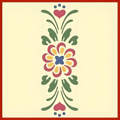 Rosemaling Pattern 3 & 4 Mini Stencils - Reusable Mylar Templates for DIY Crafts, Wood Signs, Walls & Fabric - Nordic Folk Art Painting & Scandinavian Designs - The Artful Stencil