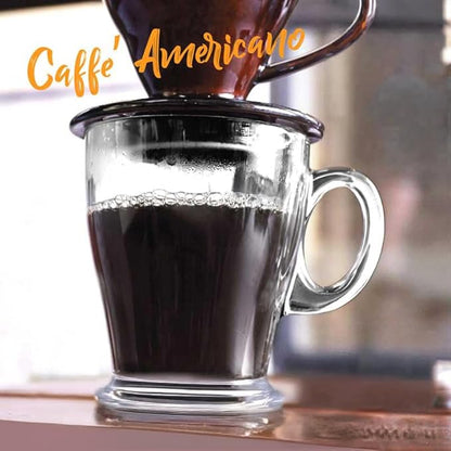 LEMONSODA Clear Large Glass Coffee Mug with Handles for Hot Beverages, Clear Mugs for Espresso, Tea, Cappucino, Latte, Juice (8.75 oz, 10.5 oz, 12 oz) (12 oz, Set of 6)