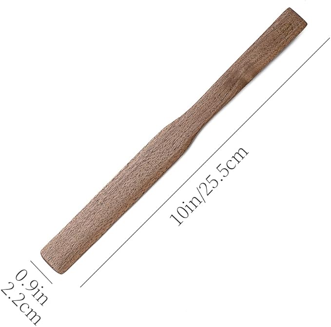 Black Walnut Coffee Stir Stick for Syphon Coffee Maker/Aeropress/French Press - 10" Wooden Coffee Brewer Accessory with Ergonomic Handle