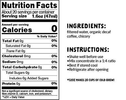 Explorer Cold Brew Decaf Coffee Concentrate & Caramel Syrup Bundle, Gluten Free Instant Liquid Mix, Drink Iced or Hot