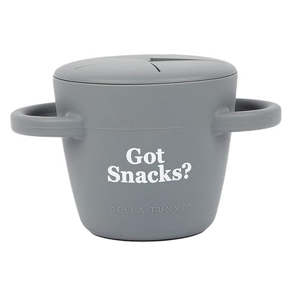 Bella Tunno Snack Cups for Toddlers, Silicone Spill Proof Food Container with Lid, Babies & Kids 6-12 Months, Got Snacks