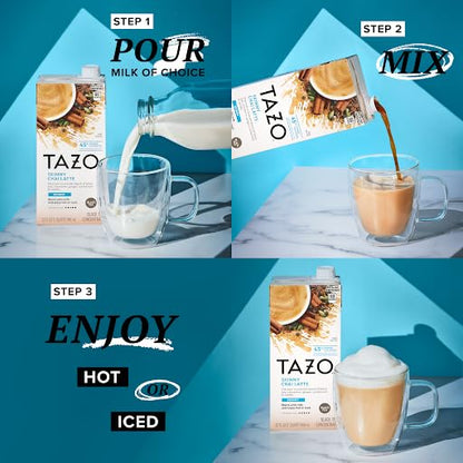 TAZO Tea Concentrate Green Tea Matcha Latte & Skinny Chai Latte 32 Fl Oz (1ea) (Variety Pack)