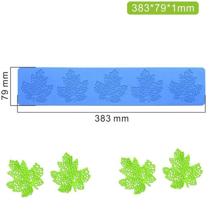 Leaf Mold, 3D Hollow Leaves Mold Silicone Fondant Candle Mold for Cake Cupcake Food Decorations