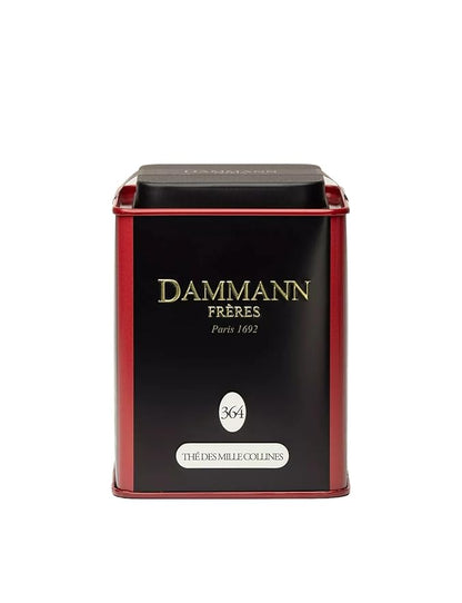 Dammann Freres Loose Leaf, Thé des Mille Collines (Chaï), Premium Gourmet French Black Tea, Blend Ginger, Cinnamon, Cardamom Flavors, 5.3 Ounce Tin