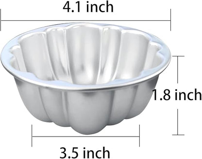Weilan Cup Cake Molds Aluminum Molds for Jello Pudding Pan Cupcake Muffin Cups Cake Tartlets Nonstick for Steaming and Baking