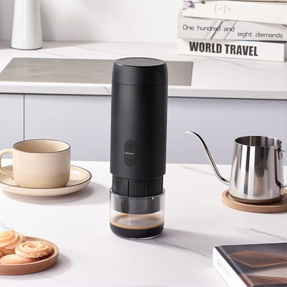 Portable Coffee Maker Espresso Machine, Suitable for coffee powder, capsule coffee, convenient for RV camping, hiking, picnicking, office and home use