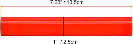 HARFINGTON Acrylic Clay Roller 7.28 Inch x 1 Inch Solid Non-Stick Plastic Round Tube Roller Polymer Clay Rod Fondant Rolling Pin for Shaping, Sculpting, Modeling DIY Crafts, Red