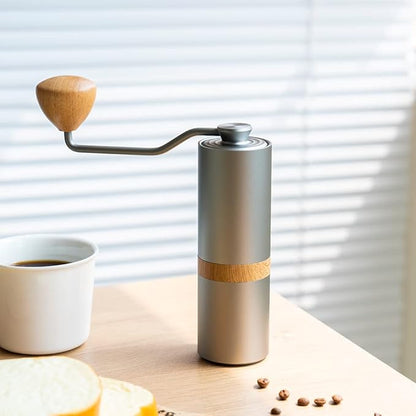 Manual Coffee Grinder Adjustable Setting，Portable Manual Grinder Conical Ceramic Burr Stainless Steel,Capacity 30g