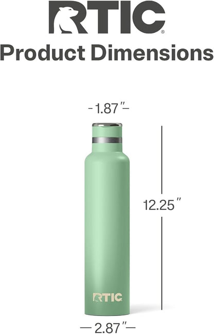 RTIC 26oz Journey Bottle Metal Stainless Steel Vacuum Insulated, BPA Free, Reusable, for Water, Hot and Cold Drinks, Travel, Sports, Camping, Sage