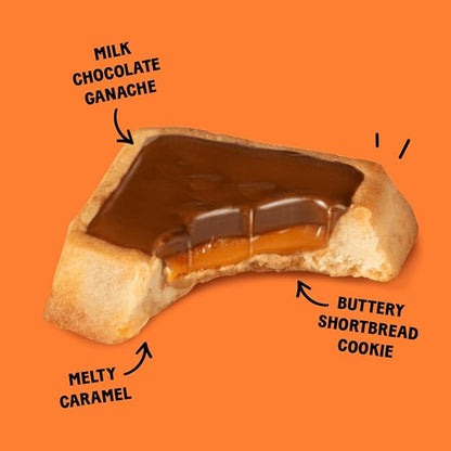 Michel et Augustin Cookies, Individually Wrapped Snacks, 3 Pack, Gourmet Milk Chocolate & Caramel Shortbread, 15 French Butter Cookies per bag