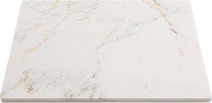 Marble Pastry & Cutting Board – 10x14 Inch Natural Stone Slab with Non-Slip Feet for Dough, Cheese, Baking, Serving, Charcuterie, Trivet – Easy to Clean Gift Tray.