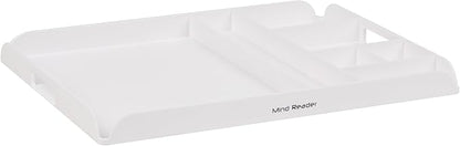 Mind Reader Coffee Station Serving Tray, 7 Pod Capacity Countertop Organizer, Storage, 17.5" L x 13.25" W x 1.25" H, Single, White