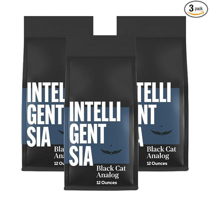Intelligentsia Coffee, Medium Roast Whole Bean Coffee - Black Cat Analog Espresso 36 Ounces (3 Bags of 12 Ounces)