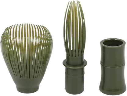 Traditional Matcha Whisk Reusable PP Resin Matcha Whisk Chasen Dishwasher Safe Matcha Stirrer Matcha Green Tea Powder Preparation Prepare Japanese Matcha Tea (Green)