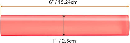 HARFINGTON Acrylic Clay Roller 6 Inch x 1 Inch Solid Non-Stick Plastic Round Tube Roller Polymer Clay Rod Fondant Rolling Pin for Shaping, Sculpting, Modeling DIY Crafts, Pink