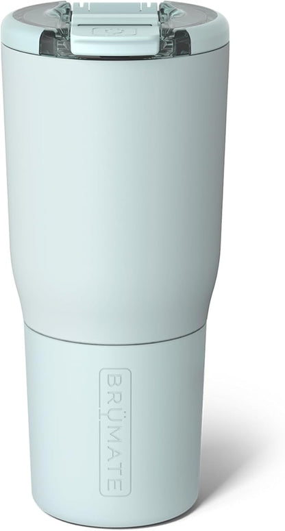 BrüMate Nav 25oz 100% Leak Proof Insulated Travel Tumbler with Magnetic BevLock™ Lid - Double Wall Cup-Holder Friendly Stainless Steel Mug (Blue Agave)