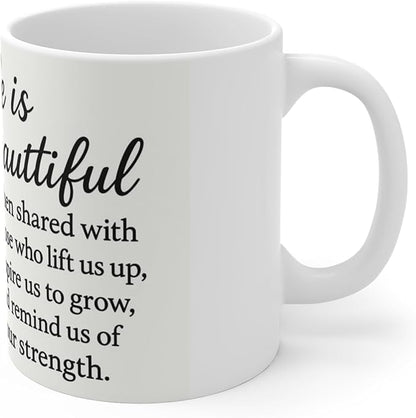 11 OZ Novelty Coffee Mugs - Christmas Gift (Inspirational Floral)