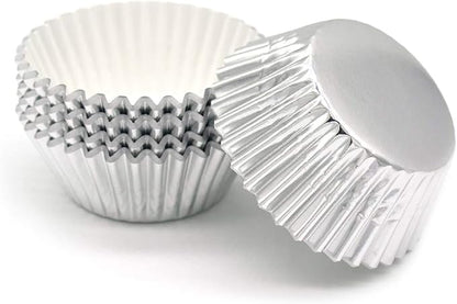Standard Silver Foil Cupcake Liners Muffin Baking Cups for Party and More, 100-Count