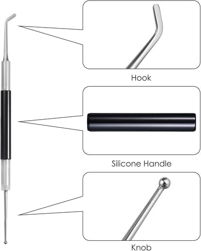 Latte Art Set (3 Tools) for Latte Art, Cappuccino and Espresso, SANTOW Espresso Latte Art Tools, Spoon & Lance, Spatula & Spike and Knob & Hook Decorating Pen Set 3 Pieces