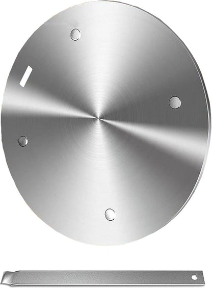 Heat Diffuser Plate, Grouarty Stainless Steel Cooking Induction Adapter Simmer Plate for Electric Gas Glass Cooktop Hob Ring, Induction Cooktop Converter Plate With Handle 9.45inch