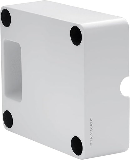 Normcore Compact Knock Box, Metal Espresso Knock Box, Heavy-Duty Knockbox, Anodized Aluminum, Espresso Accessories for Coffee Grounds, White