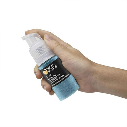 Teal BREW GLITTER Edible Glitter For Drinks, Cocktails, Beer, Garnish Glitter & Beverages | KOSHER & HALAL Certified | 100% Edible & Food Grade | Vegan, Gluten, Nut Free (25g Spray Pump, Teal)