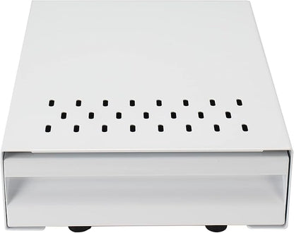 Espresso Knock Box Drawer, Stainless Steel High Bearing Capacity Coffee Knockbox For Home and Commercial Use, Middle Size 13.77 x 9.84 x 3.54 inch (White)