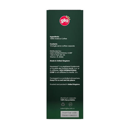GILA Cafe Decaf aluminun coffee capsules compatible with Nespresso Original Machines Pack (6 pack x 10), 60 count