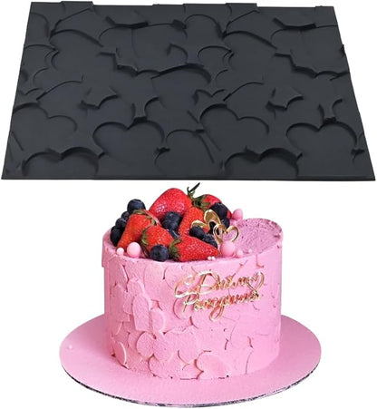 mostsom Silicone Lace Mold for Sugarcraft, Chocolate, Fondant, Resin, Soap & Clay Decorating Love Heart Pattern Molds for Cake, Cupcake & Dessert Modeling (B_ Love Heart)