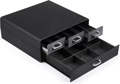 SZQINJI Coffee Pod Organizer 72/96 Pods Coffee Capsule Holder 2-Tier Coffee Pod Storage 4-Drawer Compact, Compatible with Keurig K-cup & Nespresso Capsule