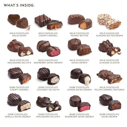 Ethel M Chocolates Premium Taste of Las Vegas Collection Chocolate Gift Box, Milk & Dark Chocolate Candy Assortment, 16 Pieces of Creamy, Smooth and Rich Chocolate Gems