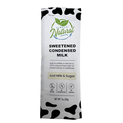 Simply Natural Sweetened Condensed Milk Creamer, 12 Single-Serve 28 gram Sachets, Made in USA, No Additives or Preservatives (12)